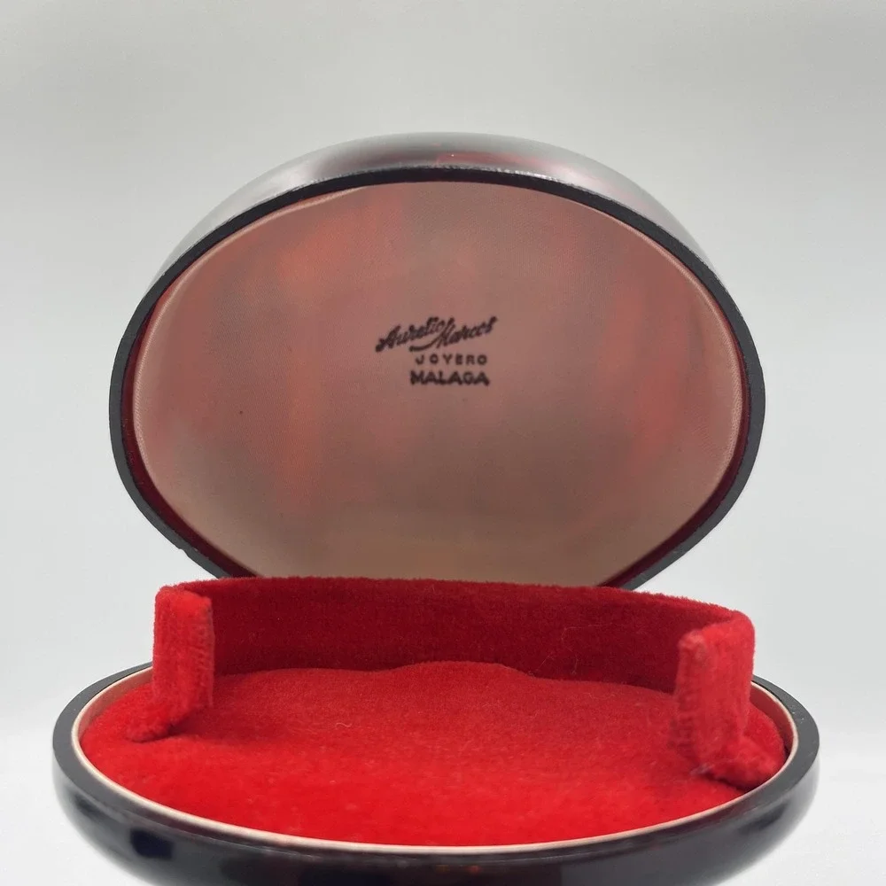 Artesplast Joyero Malaga Bracelet Jewelry Box Clamshell Red Velvet Tortoiseshell